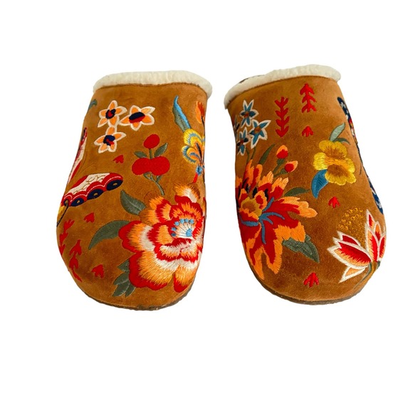 Johnny Was Multicolor Embroidered Mules - Picture 2 of 16